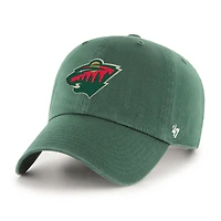 Men's '47  Green Minnesota Wild Logo Clean Up Adjustable Hat
