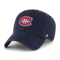 Men's '47  Navy Montreal Canadiens Logo Clean Up Adjustable Hat