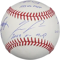 Chipper Jones, Freddie Freeman, Ronald Acuña Jr. & Dale Murphy Atlanta Braves Autographed Baseball with Multiple "NL MVP" Inscriptions