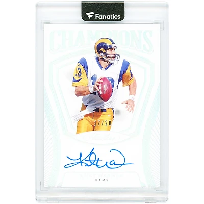Kurt Warner St. Louis Rams Autographed 2025 Panini Flawless Holo Silver Champions #CH-KWR #17/20 Card