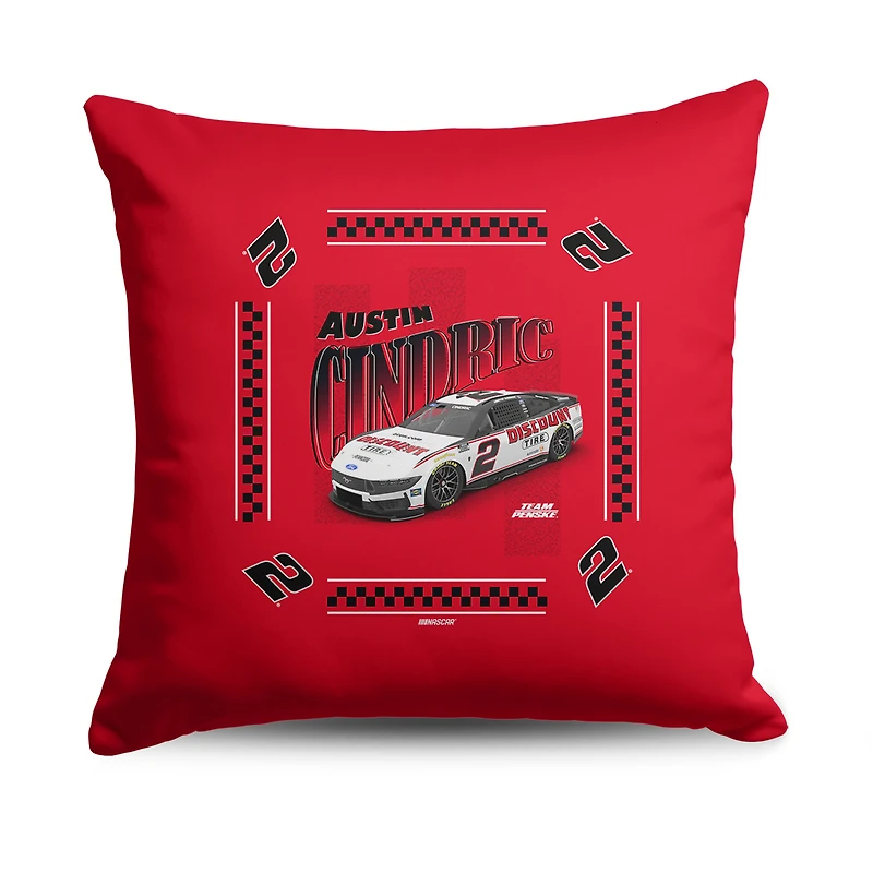 The Northwest Group Austin Cindric Whimsical Checks 18" x 18" Throw Pillow