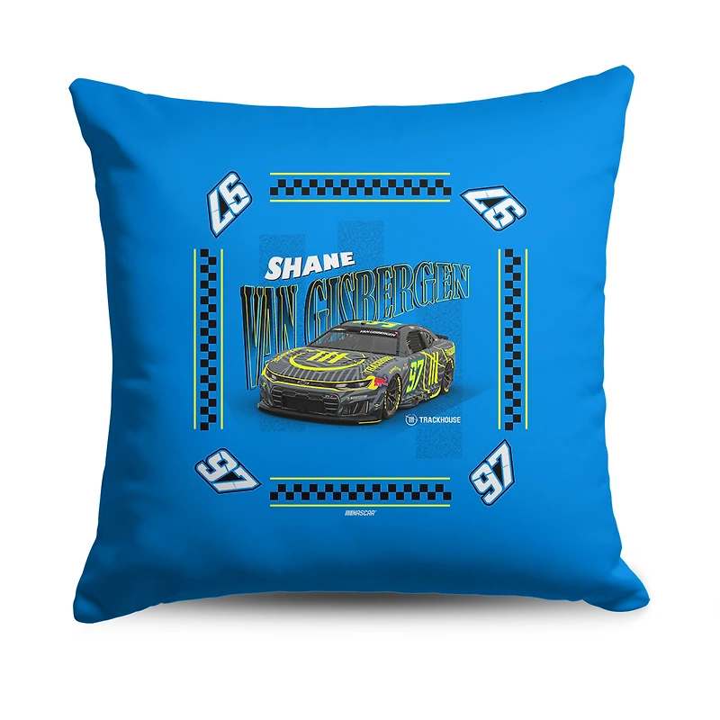 The Northwest Group Shane van Gisbergen Whimsical Checks 18" x 18" Throw Pillow