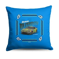 The Northwest Group Shane van Gisbergen Whimsical Checks 18" x 18" Throw Pillow