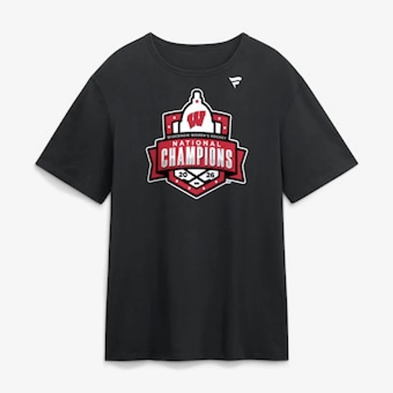Men's Black Wisconsin Badgers 2026 NCAA Frozen Four Women's Ice Hockey National Champions Legacy T-Shirt