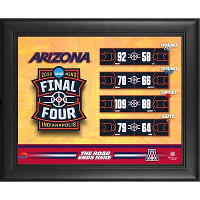 Arizona Wildcats Framed 13" x 16" 2026 NCAA Men's Basketball Tournament March Madness Final Four Collage