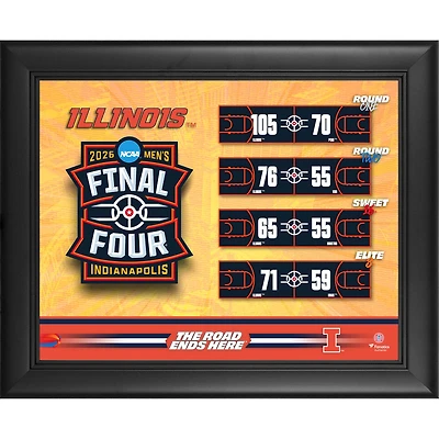 Illinois Fighting Illini Framed 13" x 16" 2026 NCAA Men's Basketball Tournament March Madness Final Four Collage