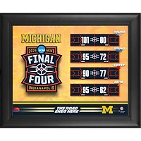 Michigan Wolverines Framed 13" x 16" 2026 NCAA Men's Basketball Tournament March Madness Final Four Collage