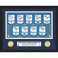 Highland Mint Los Angeles Dodgers 2026 Gold Collection 15" x 18" Nine-Time World Series Champions Banner Bronze Coin Photo Mint