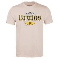 Men's Levelwear Khaki Boston Bruins Richmond Backdrop T-Shirt