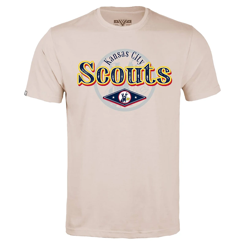 Men's Levelwear Khaki Kansas City Scouts Richmond Backdrop T-Shirt