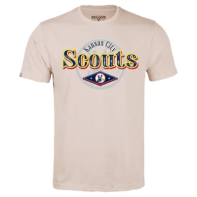 Men's Levelwear Khaki Kansas City Scouts Richmond Backdrop T-Shirt