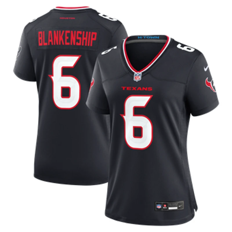 Women's Nike Reed Blankenship Navy Houston Texans Team Game Jersey