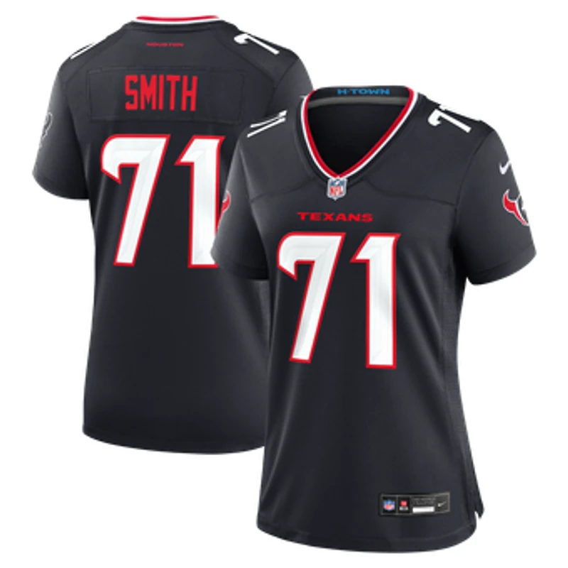 Women's Nike Braden Smith Navy Houston Texans Team Game Jersey
