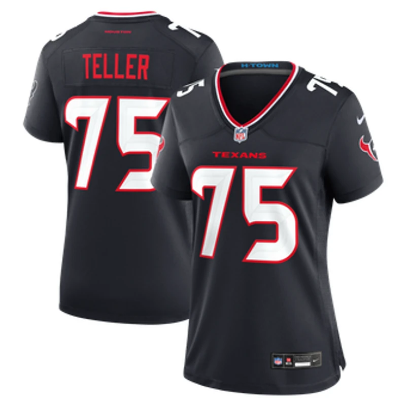 Women's Nike Wyatt Teller  Navy Houston Texans Team Game Jersey