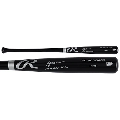 Austin Wells New York Yankees Autographed Black Rawlings Pro Bat with "MLB Debut 9/1/23" Inscription