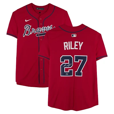 Austin Riley Atlanta Braves Autographed Red Nike Limited Jersey