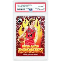 Matas Buzelis Chicago Bulls 2024-25 Panini Donruss Optic Fast Break Red Hot Rookies #1 PSA Authenticated 10 Rookie Card