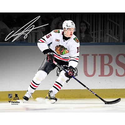 Anton Frondell Chicago Blackhawks Autographed 8" x 10" NHL Debut Spotlight Photograph
