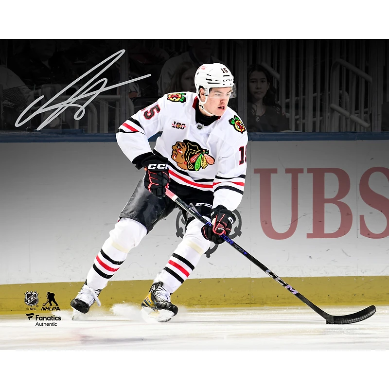 Anton Frondell Chicago Blackhawks Autographed 16" x 20" NHL Debut Spotlight Photograph