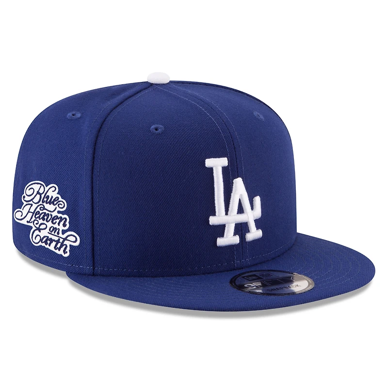 Men's New Era Royal Los Angeles Dodgers Blue Heaven On Earth Marquee Patch 9FIFTY Snapback Hat