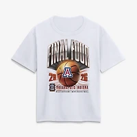 Women's White Arizona Wildcats 2026 NCAA Men's Basketball Tournament March Madness Final Four T-Shirt