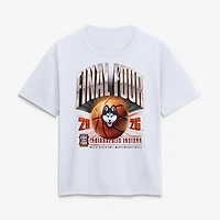 Women's White UConn Huskies 2026 NCAA Men's Basketball Tournament March Madness Final Four T-Shirt