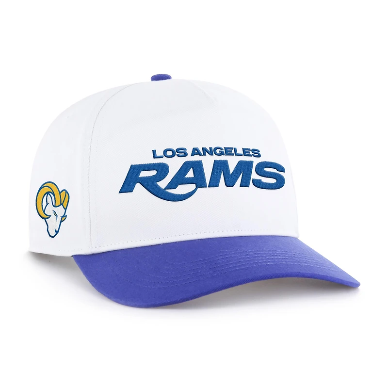 Men's '47 White/Royal Los Angeles Rams Relaxed Script Hitch Adjustable Hat