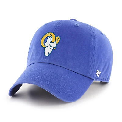 Men's '47 Royal Los Angeles Rams Secondary Logo Clean Up Adjustable Hat