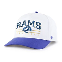 Men's '47 White/Royal Los Angeles Rams Relaxed Roscoe Hitch Adjustable Hat