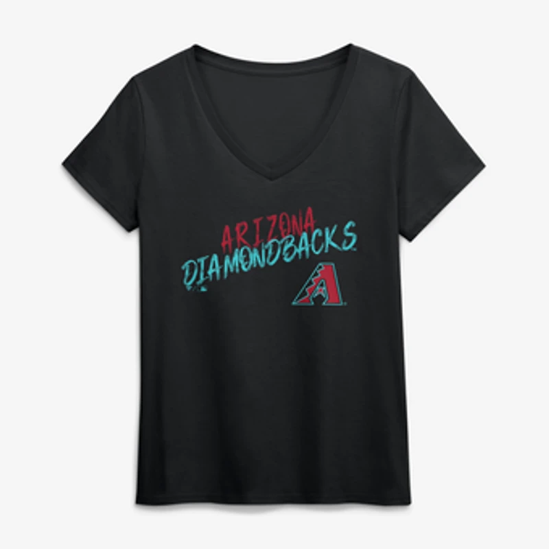 Women's Black Arizona Diamondbacks Hustle V-Neck T-Shirt