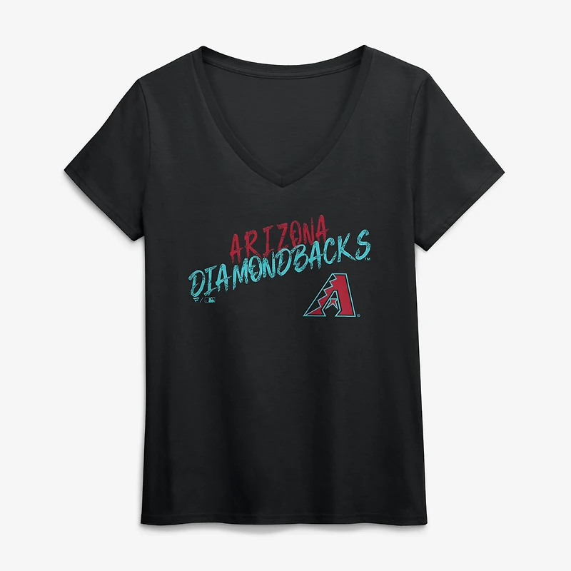Women's Black Arizona Diamondbacks Hustle V-Neck T-Shirt