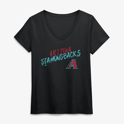 Women's Black Arizona Diamondbacks Hustle V-Neck T-Shirt