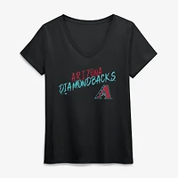 Women's Black Arizona Diamondbacks Hustle V-Neck T-Shirt