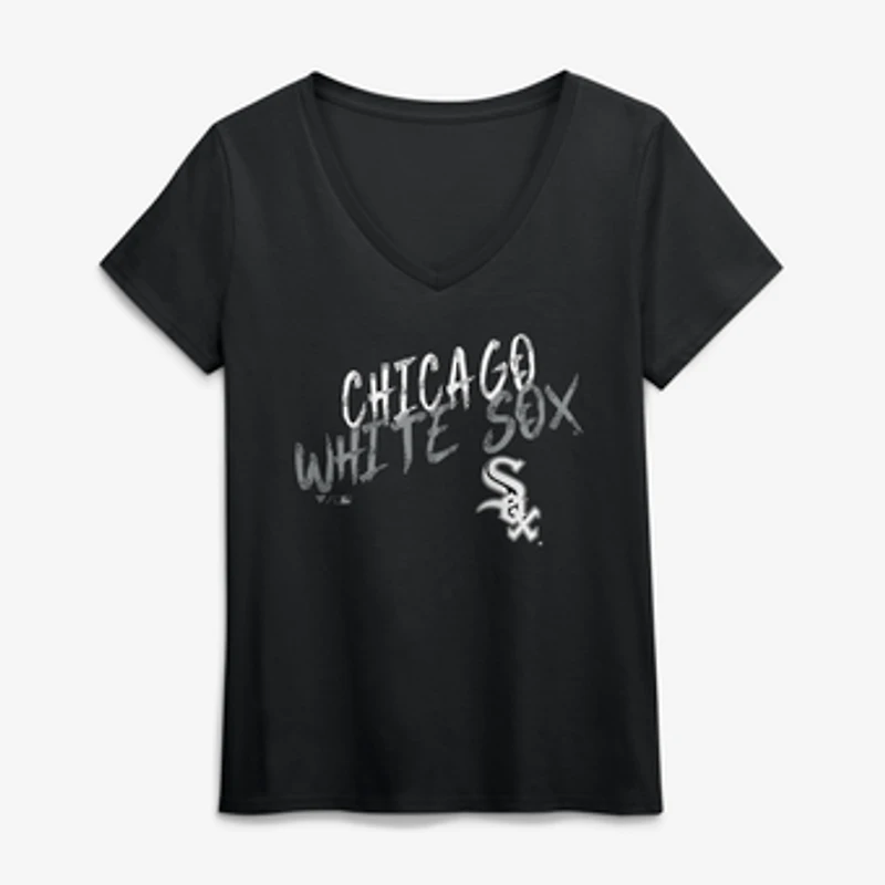 Women's Black Chicago White Sox Hustle V-Neck T-Shirt