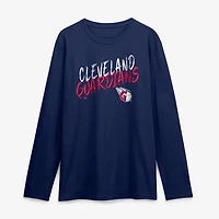 Men's Navy Cleveland Guardians Hustle Long Sleeve T-Shirt