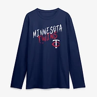 Men's Navy Minnesota Twins Hustle Long Sleeve T-Shirt