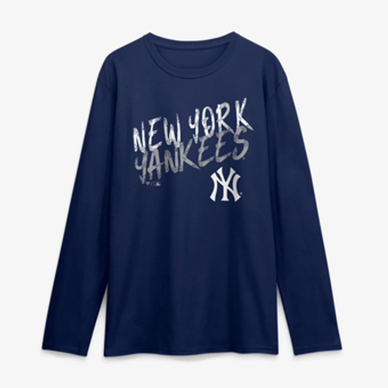 Men's Navy New York Yankees Hustle Long Sleeve T-Shirt