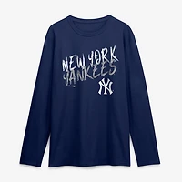 Men's Navy New York Yankees Hustle Long Sleeve T-Shirt