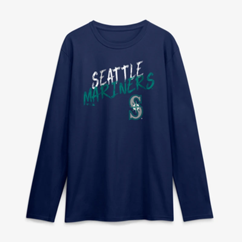 Men's Navy Seattle Mariners Hustle Long Sleeve T-Shirt
