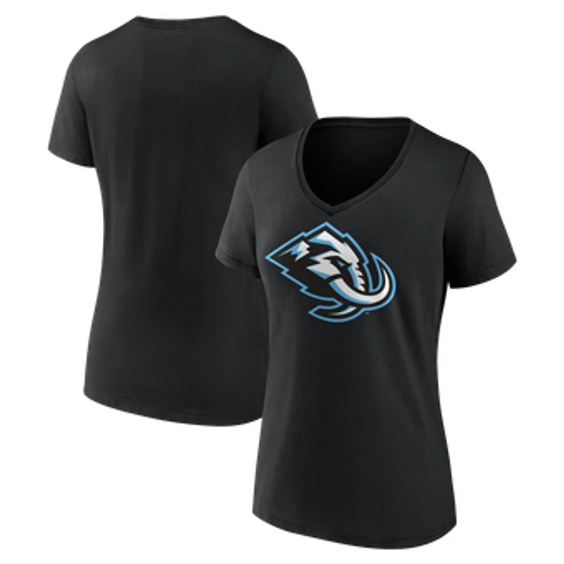 Women's  Black Utah Mammoth Essential V-Neck T-Shirt
