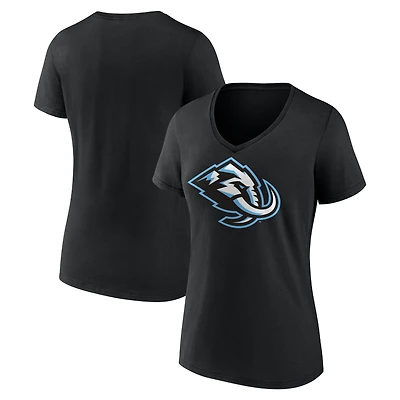 Women's Black Utah Mammoth Essential V-Neck T-Shirt