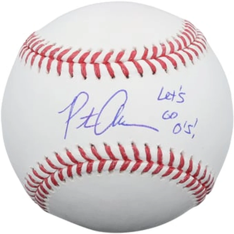 Pete Alonso Baltimore Orioles Autographed Baseball with "Let's Go O's" Inscription