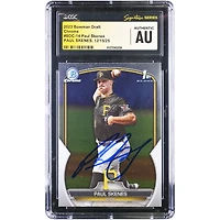 Paul Skenes Pittsburgh Pirates Autographed 2023 Topps Bowman Draft Chrome 1st Bowman #BDC-14 CGC Fanatics Witnessed Authenticated Card