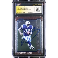 Edgerrin James Indianapolis Colts Autographed 1999 Bowman Chrome #161 CGC Fanatics Witnessed Authenticated Auto 10 Rookie Card