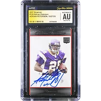 Adrian Peterson Minnesota Vikings Autographed 2007 Bowman #126 CGC Fanatics Witnessed Authenticated Auto 10 Rookie Card