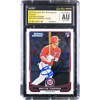 Bryce Harper Washington Nationals Autographed 2012 Bowman Chrome Draft Picks & Prospects #10 CGC Fanatics Witnessed Authenticated Auto 10 Rookie Card