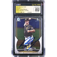 Paul Skenes Pittsburgh Pirates Autographed 2023 Topps Bowman Draft Chrome 1st Bowman #BDC-14 CGC Fanatics Witnessed Authenticated Auto 10 Card