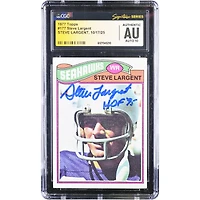 Steve Largent Seattle Seahawks Autographed 1977 Topps #177 CGC Fanatics Witnessed Authenticated Auto 10 Rookie Card with "HOF 95" Inscription