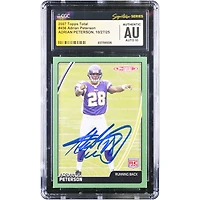 Adrian Peterson Minnesota Vikings Autographed 2007 Topps Total #456 CGC Fanatics Witnessed Authenticated Auto 10 Rookie Card