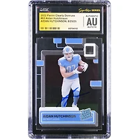 Aidan Hutchinson Detroit Lions Autographed 2022 Panini Clearly Donruss Rated Rookie #63 CGC Fanatics Witnessed Authenticated Auto 10 Rookie Card
